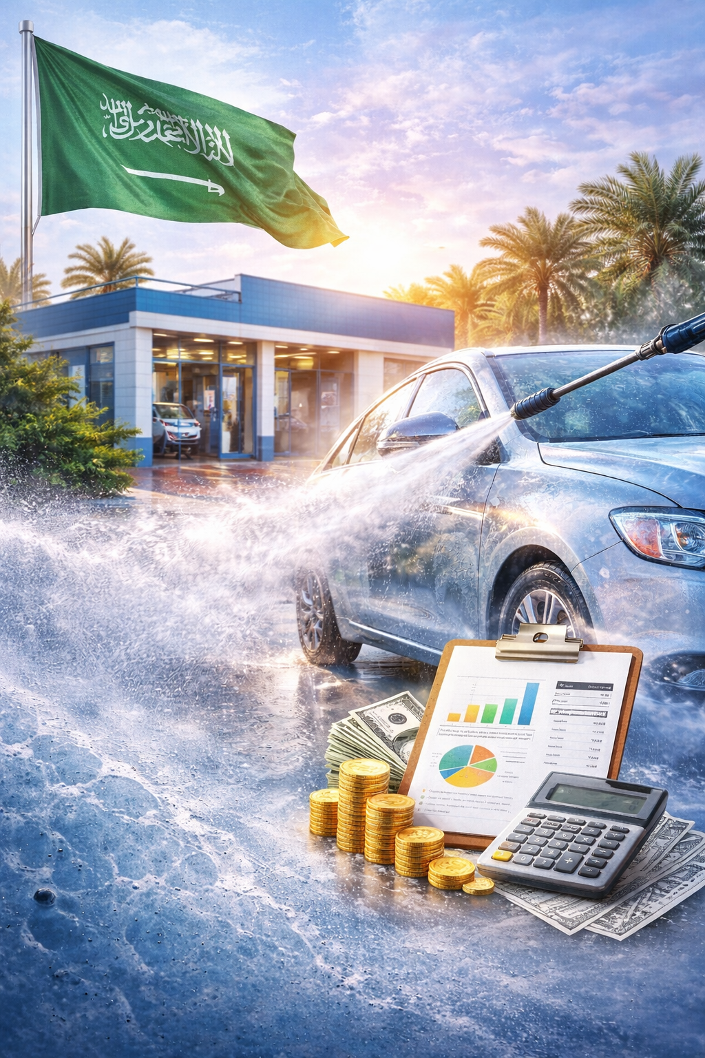 دراسة جدوى مغسلة سيارات متطورة في السعودية