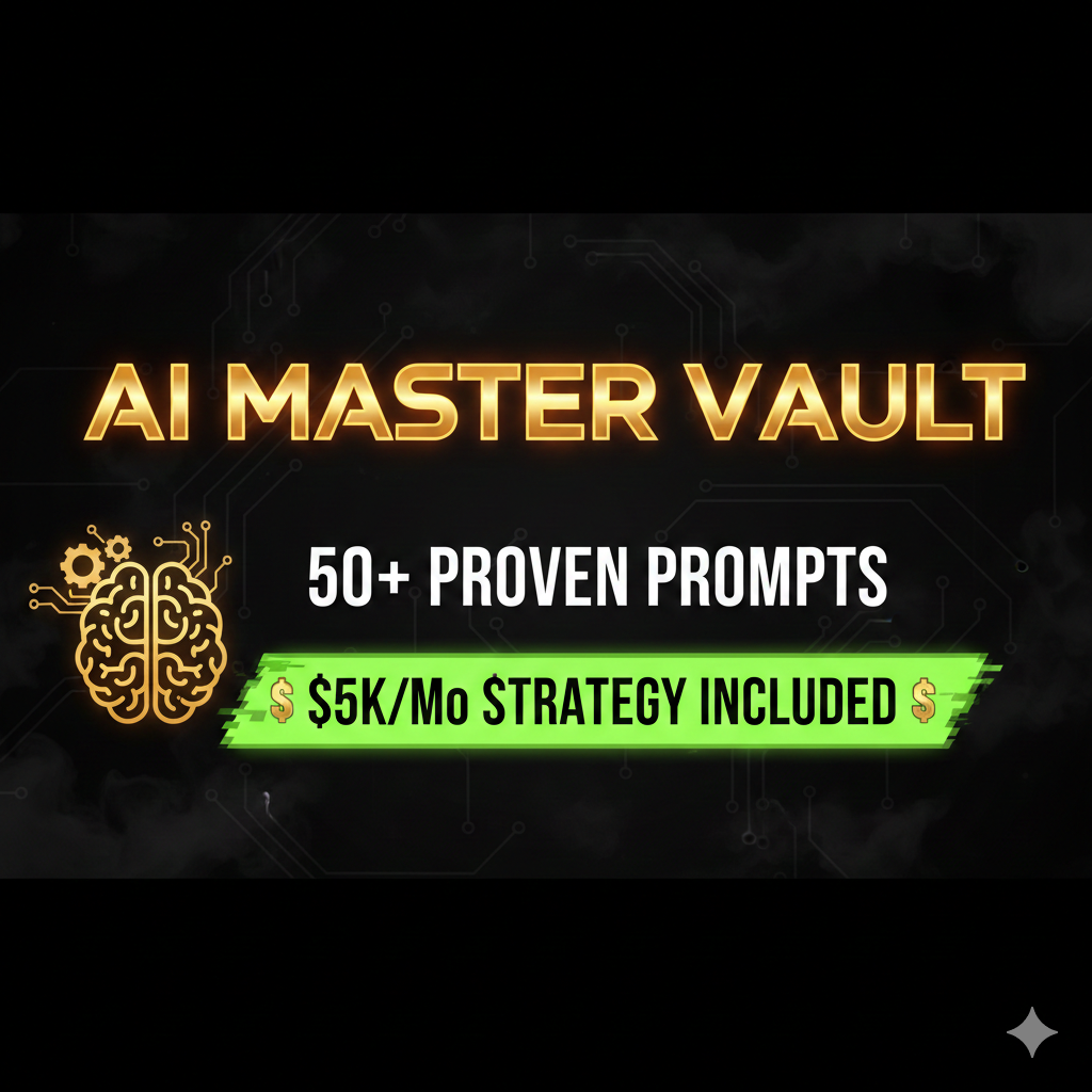 خزنة أوامر الذكاء الاصطناعي: 50+ برومبت التسويق  ،AI Master Vault