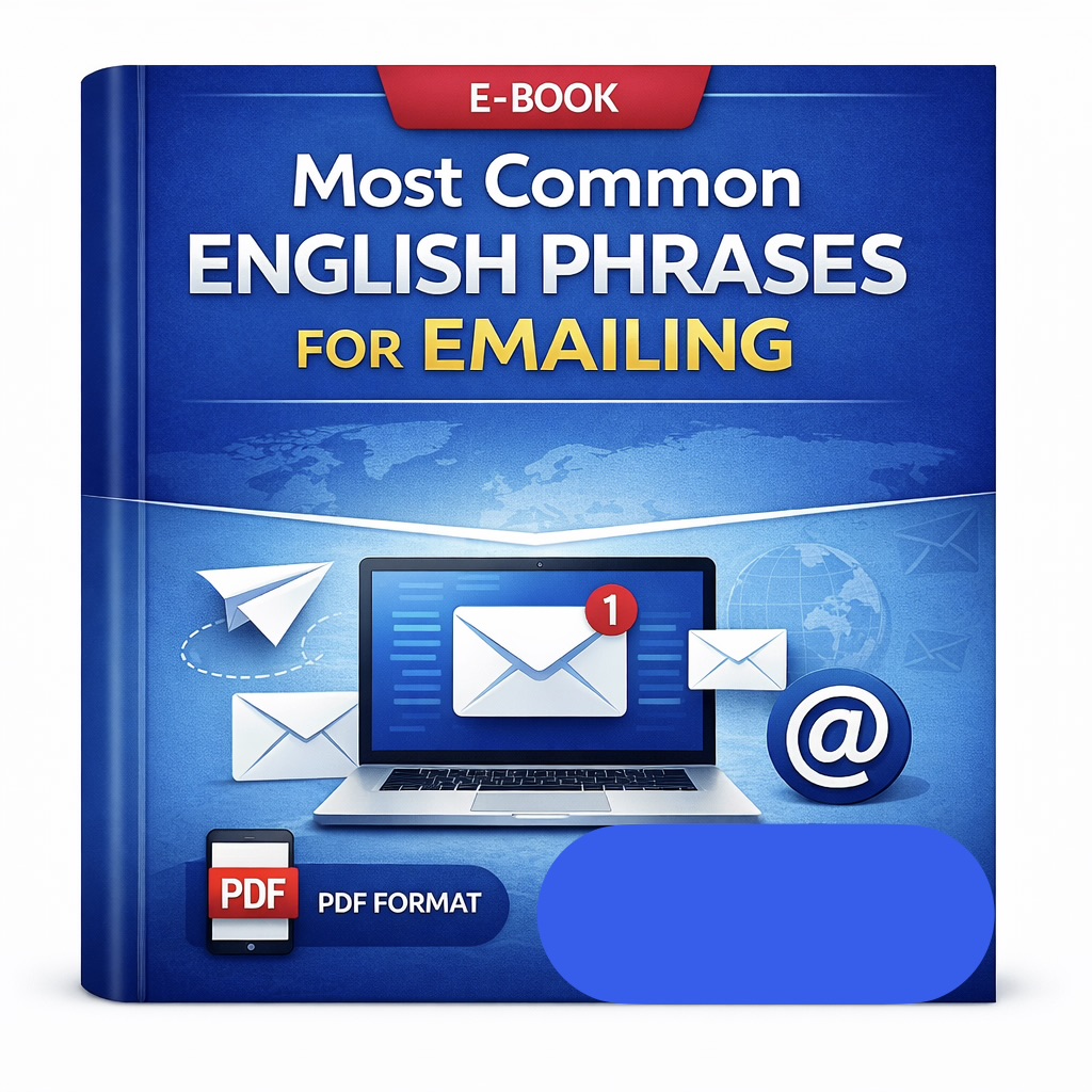 كتاب أهم العبارات الجاهزة بالانجليزي للايميل