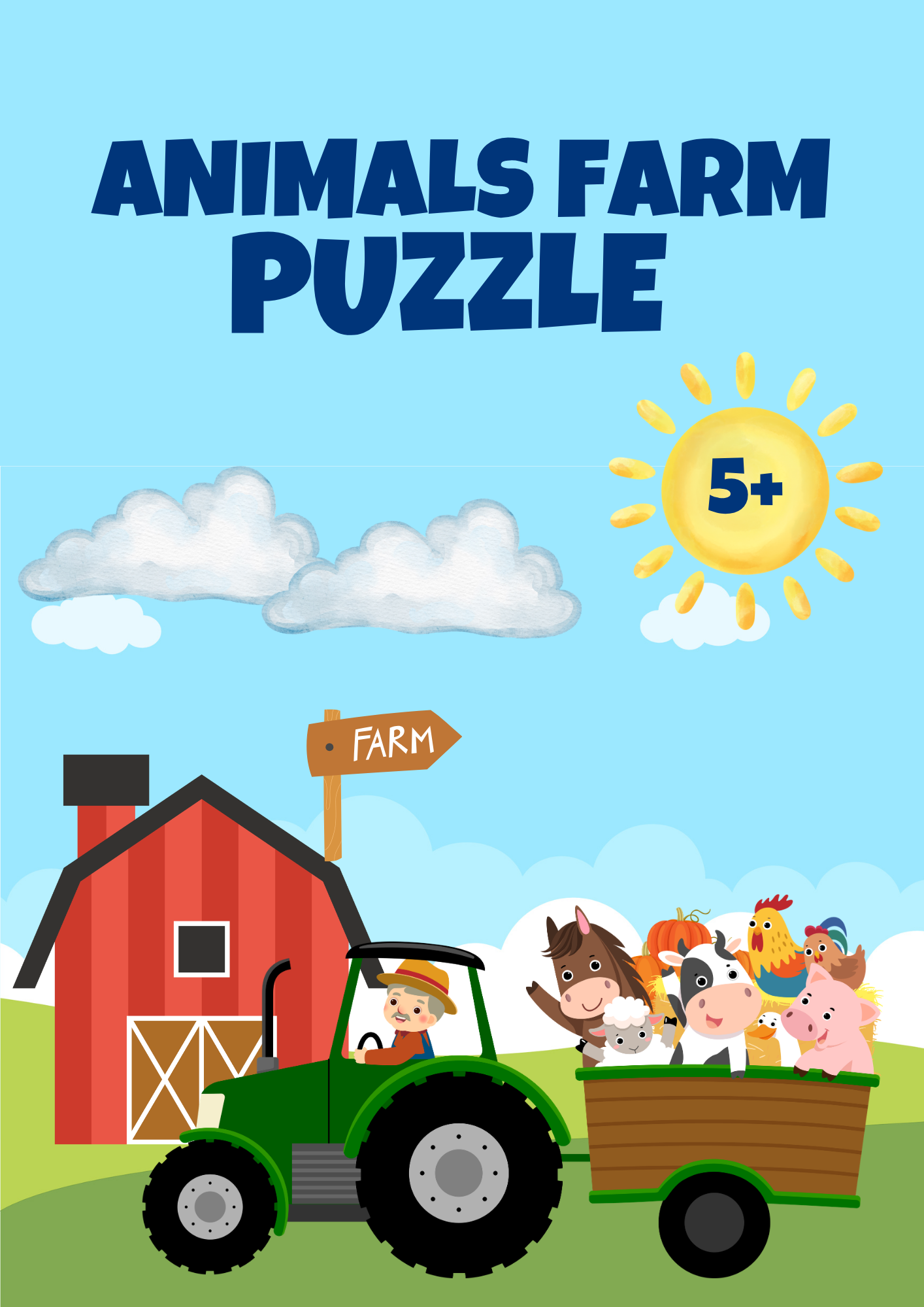 بازل حيوانات المزرعة التفاعلي