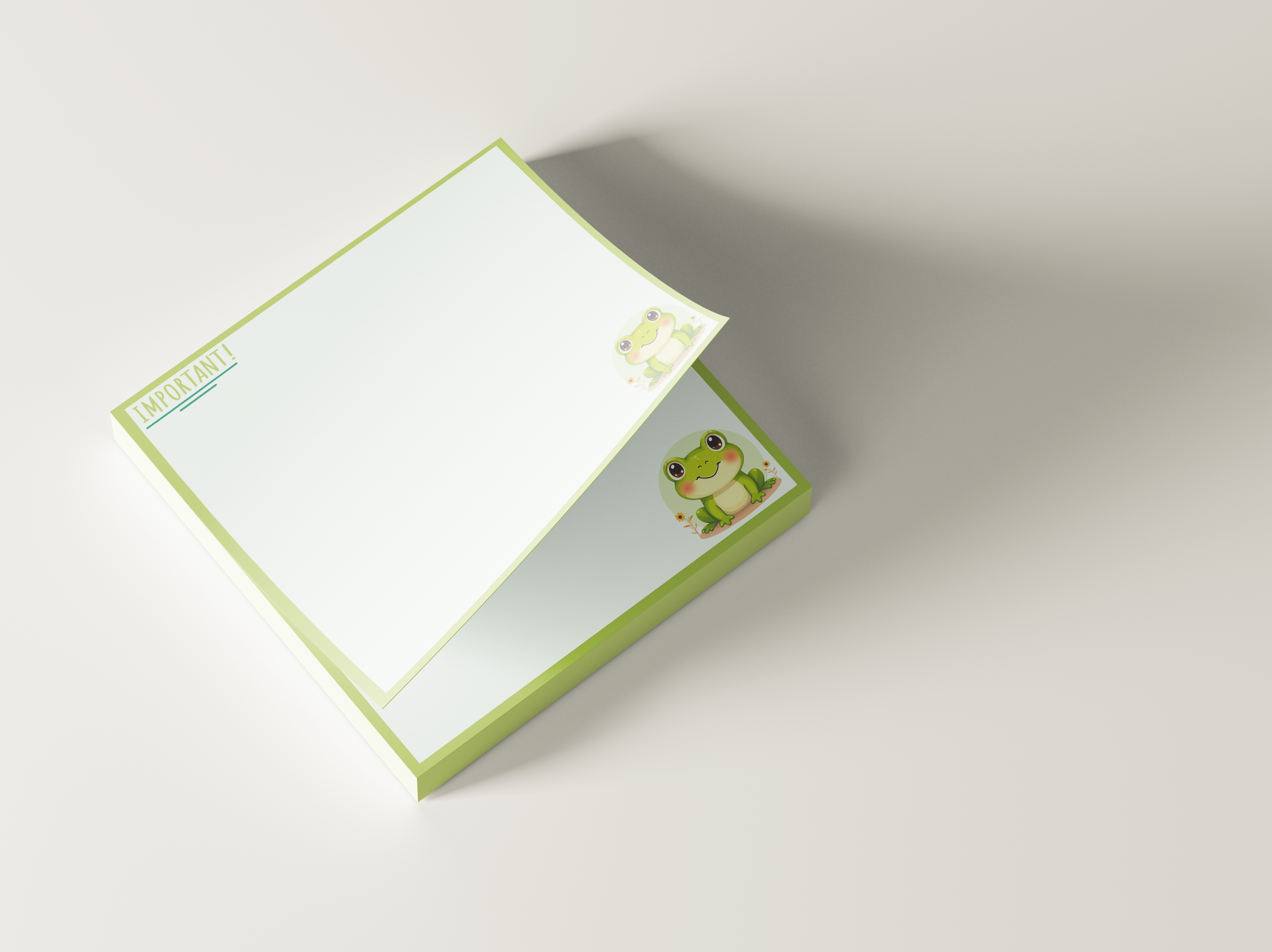 ورق ملاحظات لطيف بتصميم ضفدع