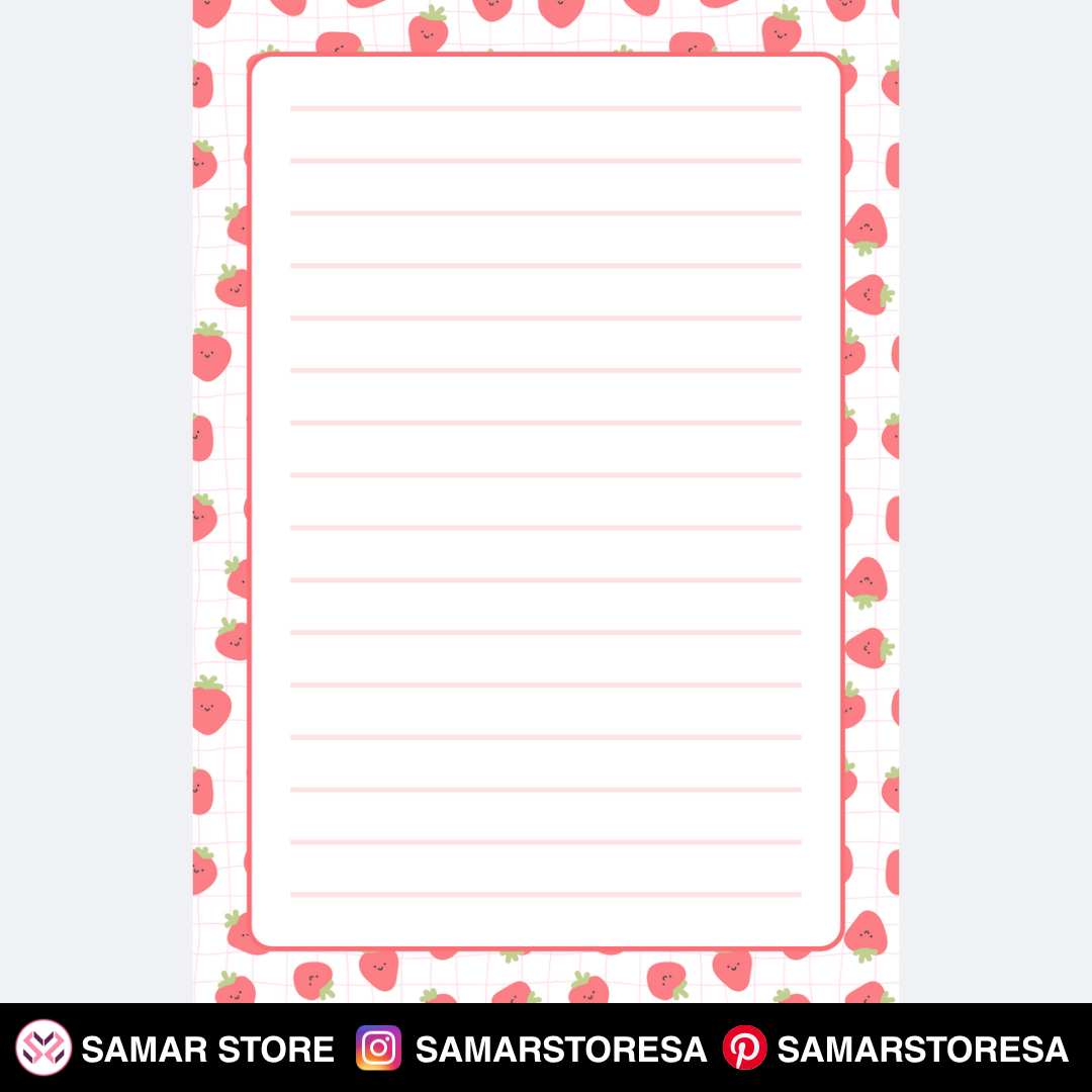 Strawberry Notepad
