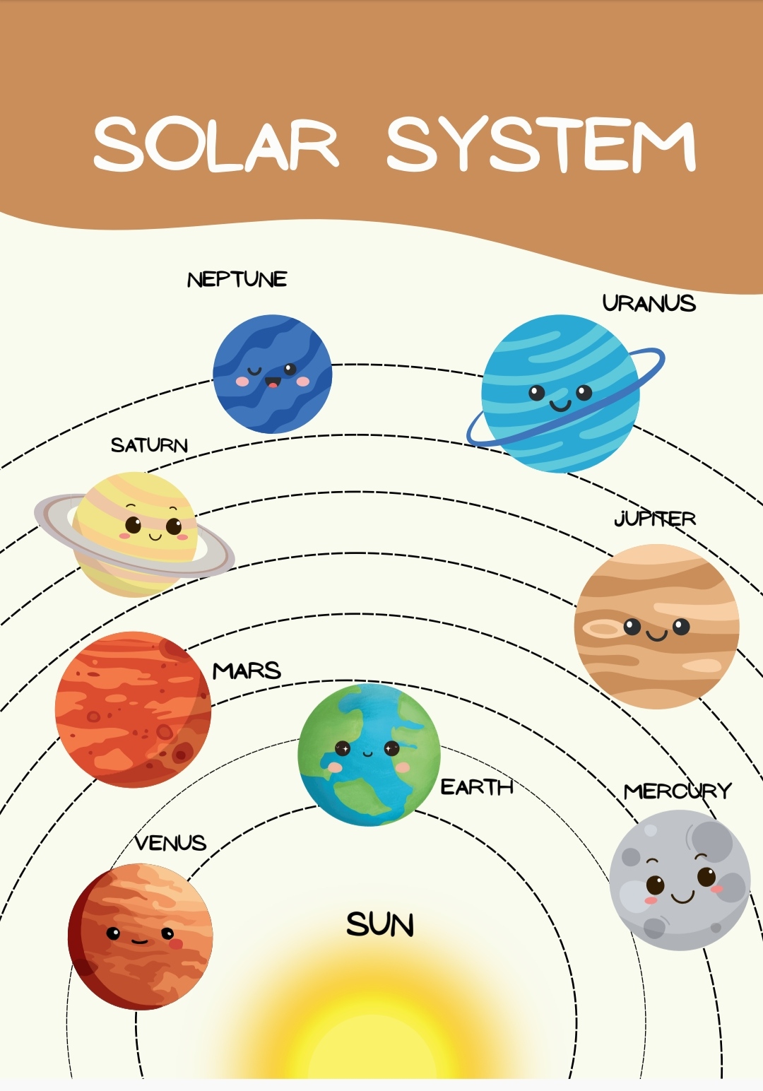 Educational book for kids about solar system 