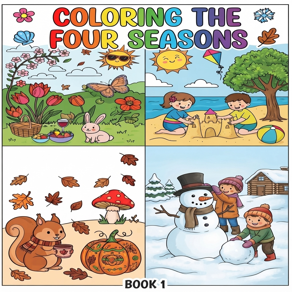 Coloring the four seasons(تلوين الفصول الأربعة)