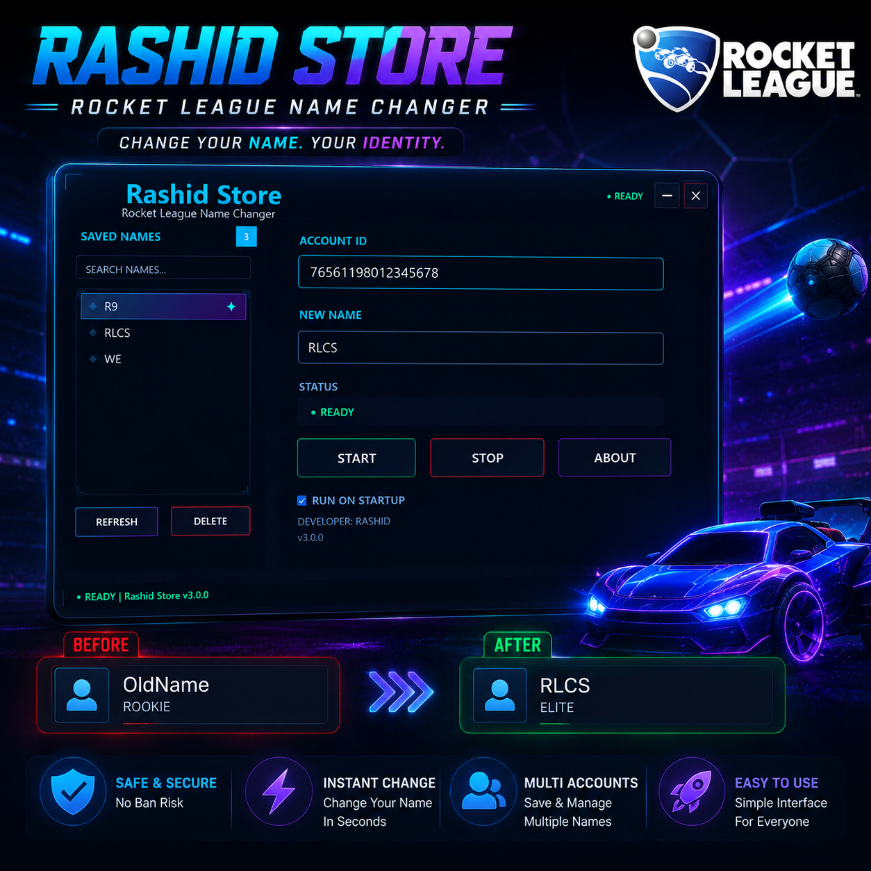 Rocket League Name Changer