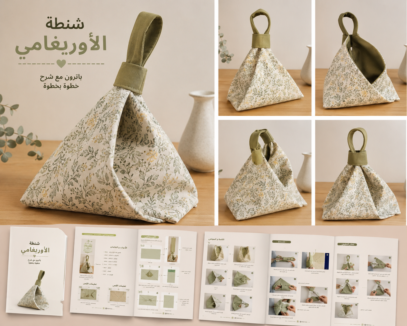 شنطة الأوريغامي / باترون شنطة.