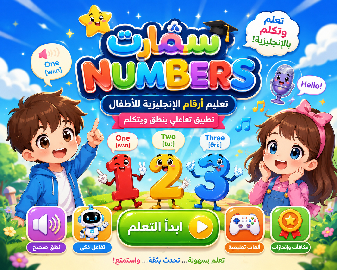# 🎮 سِمارت NUMBERS – تعلّم الأرقام بطريقة ممتعة! 🌈🔢