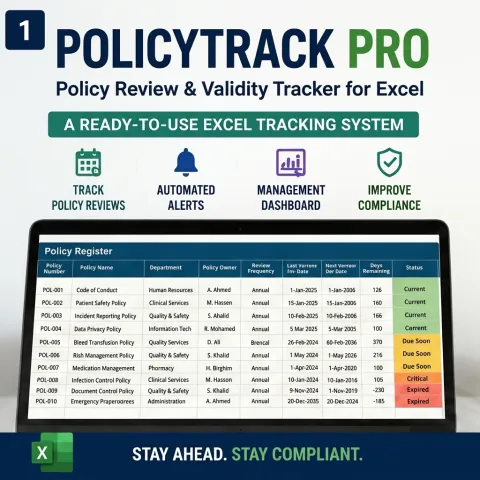 متتبع مراجعة السياسات والامتثال – PolicyTrack Pro