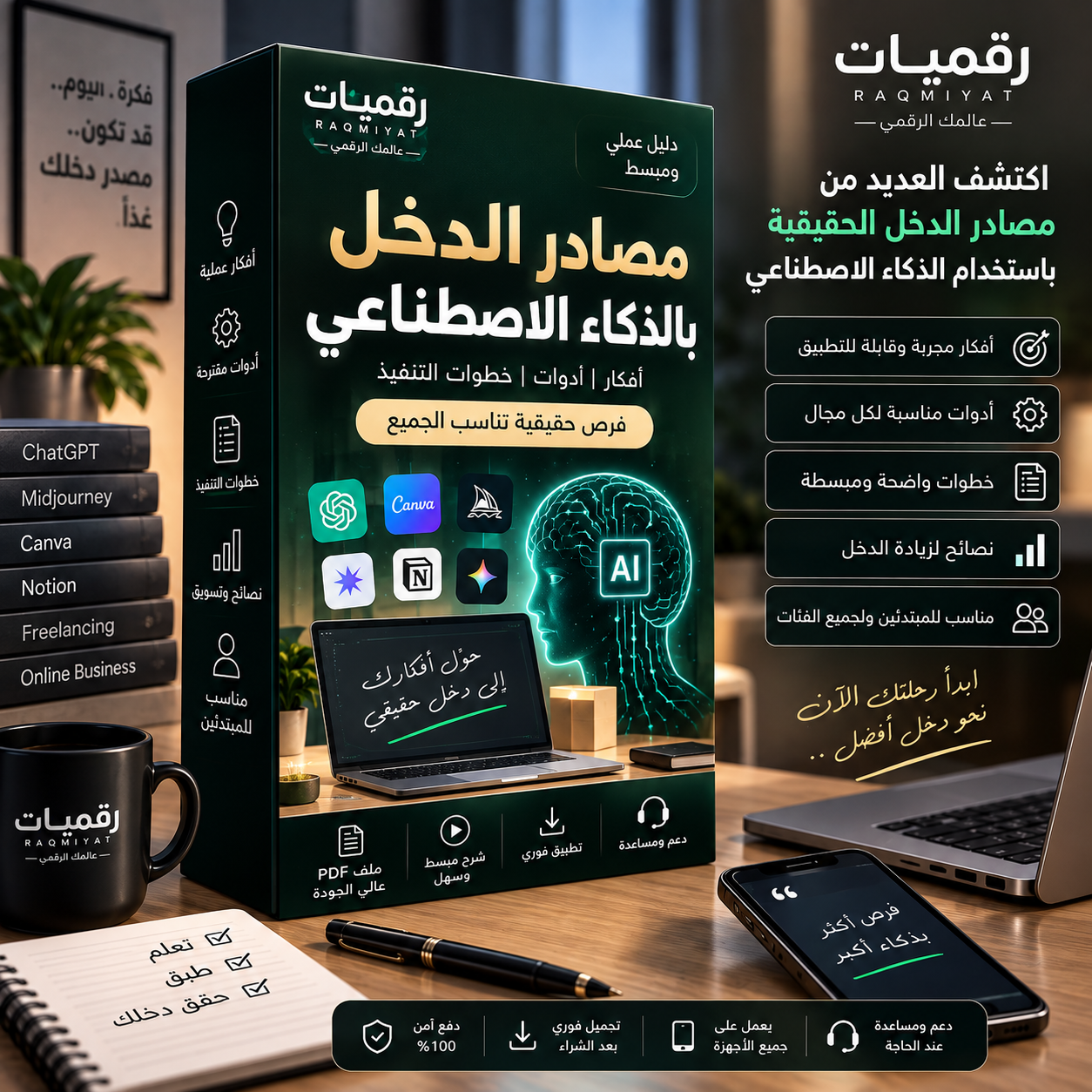 مصادر الدخل بالذكاء الاصطناعي