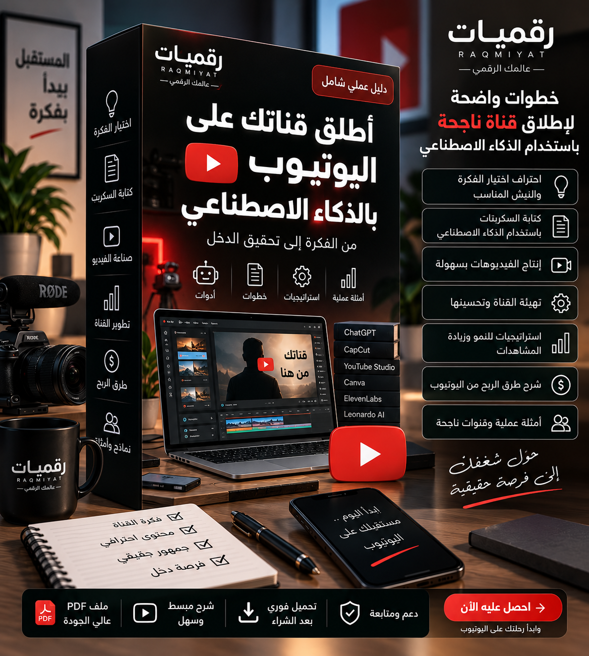 أطلق قناتك على اليوتيوب بالذكاء الاصطناعي | دليل عملي شامل 🚀