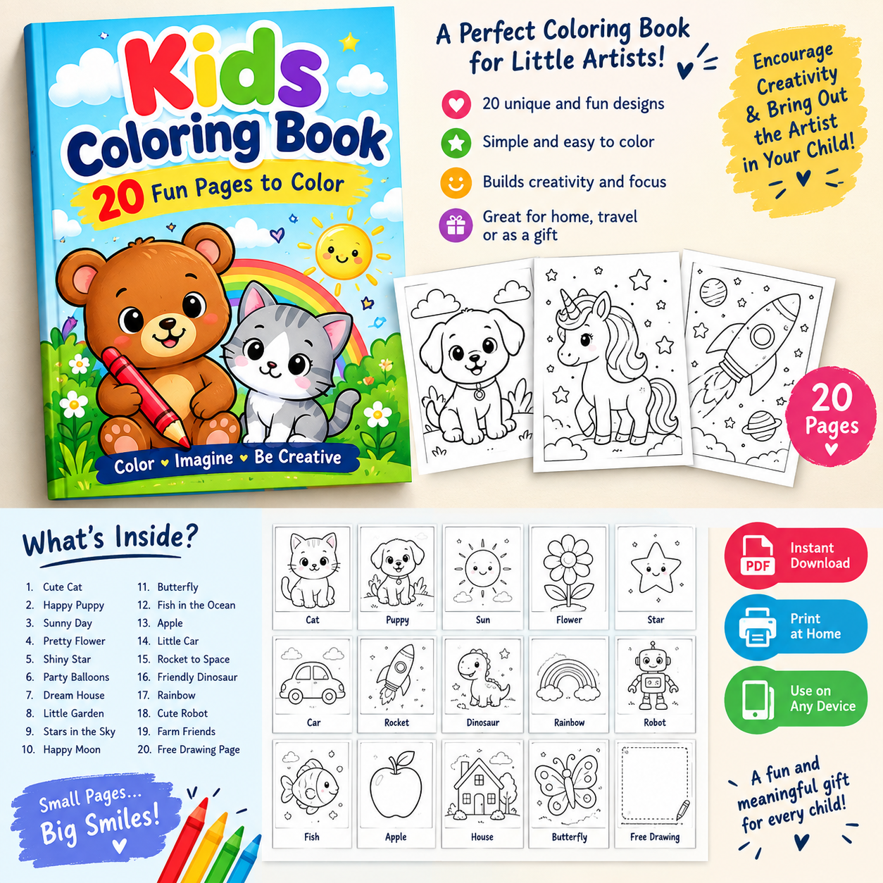 Kids coloring book 