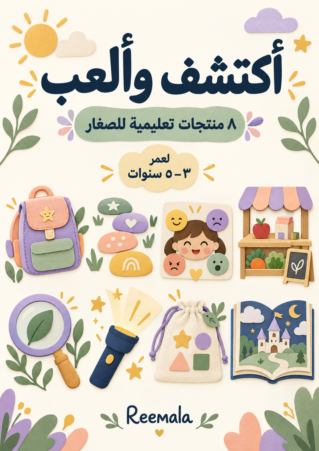 صورة المنتج أكتشف وألعب — حزمة ٨ أنشطة تعليمية للأطفال بالعربية