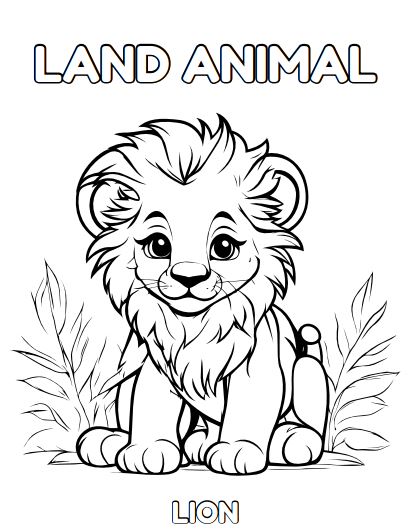 Land Animals Coloring Pages