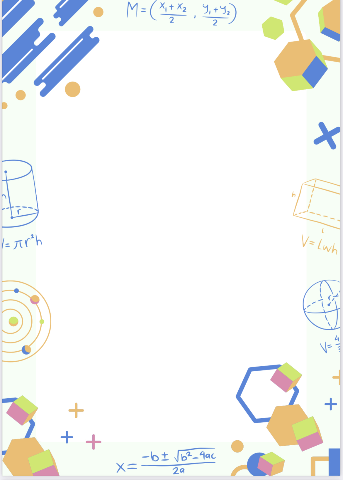 اوراق عمل مفرغة جاهزة للطباعة بإطار مميز 3