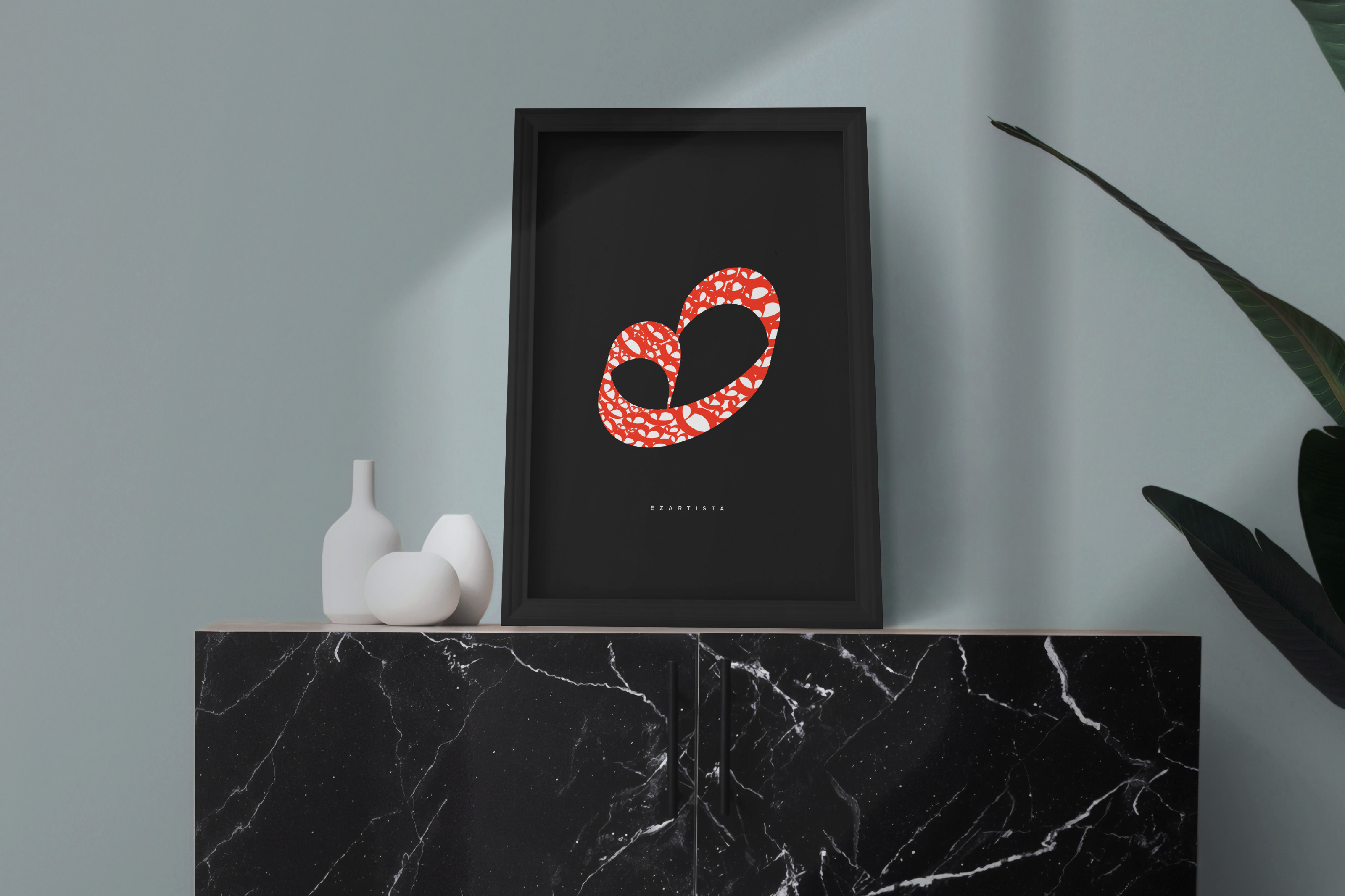 لوحة فنية بحرف "هاء"