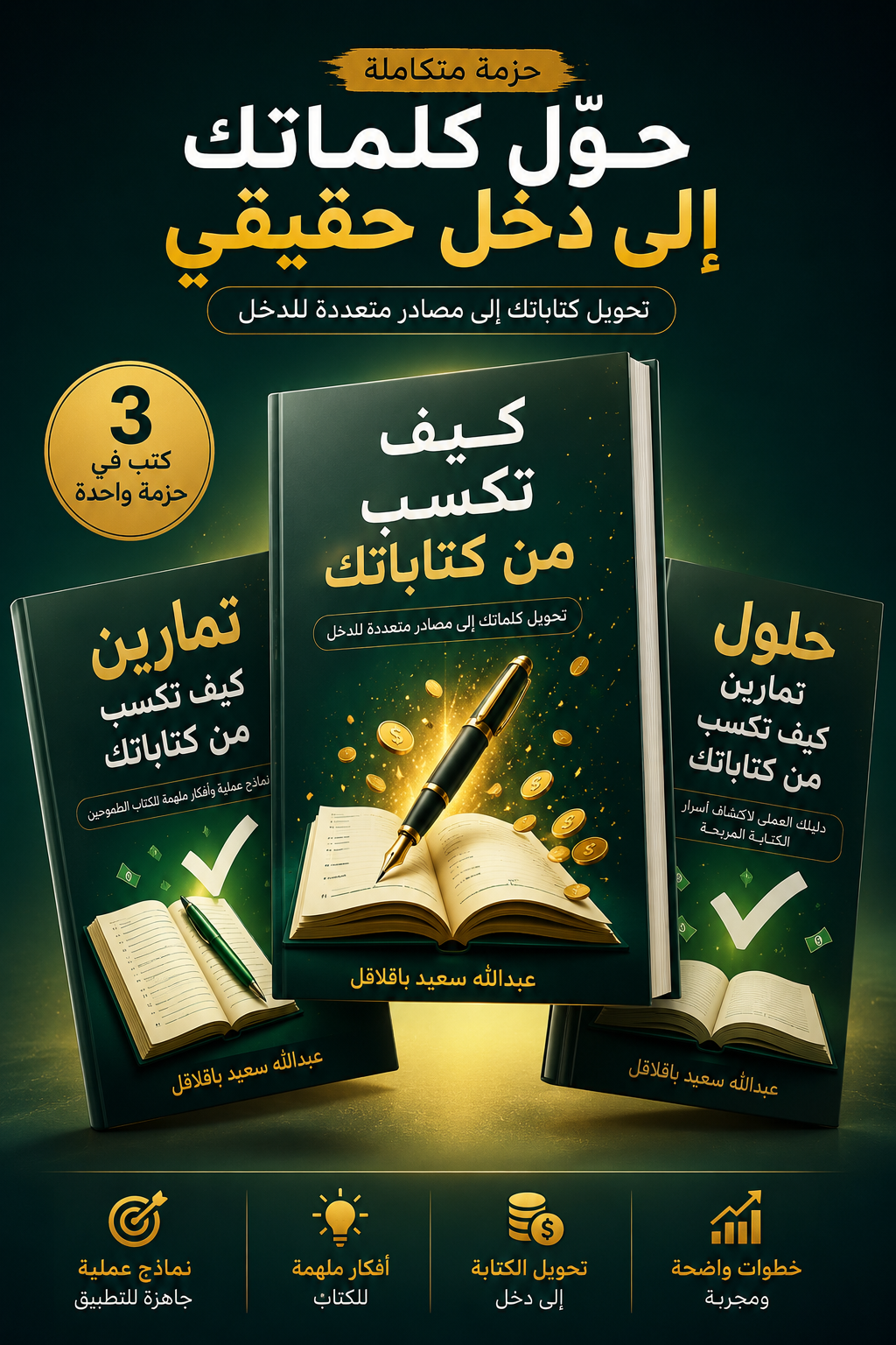 المجموعة الكاملة "كيف تكسب من كتاباتك" – 3 كتب في حزمة واحدة
