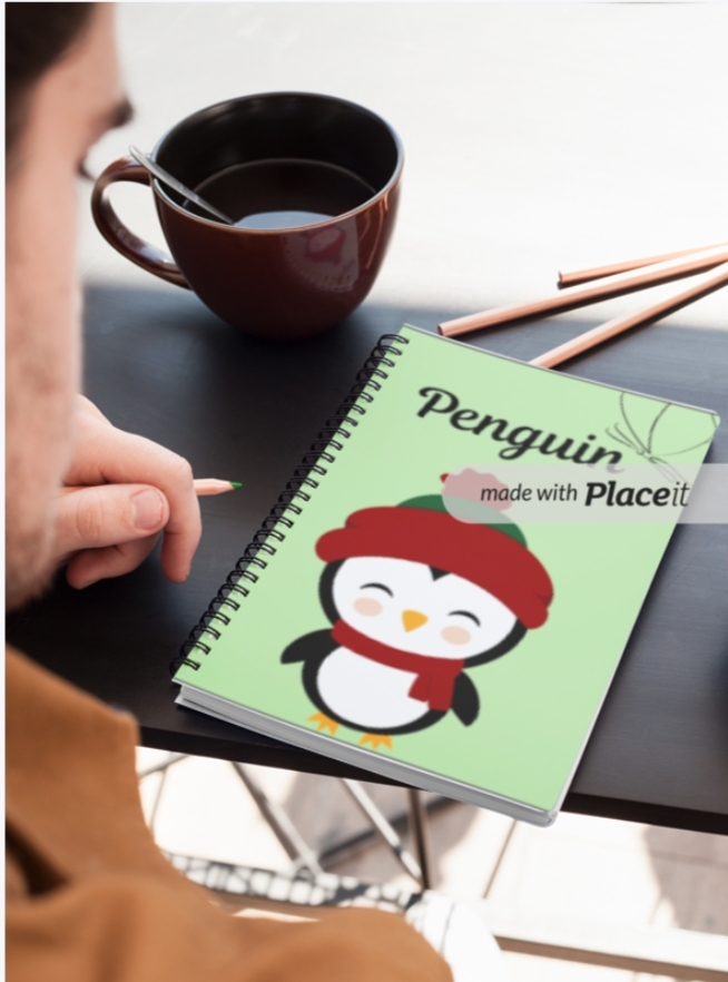 Penguin notebook  50 paper 🐧📒