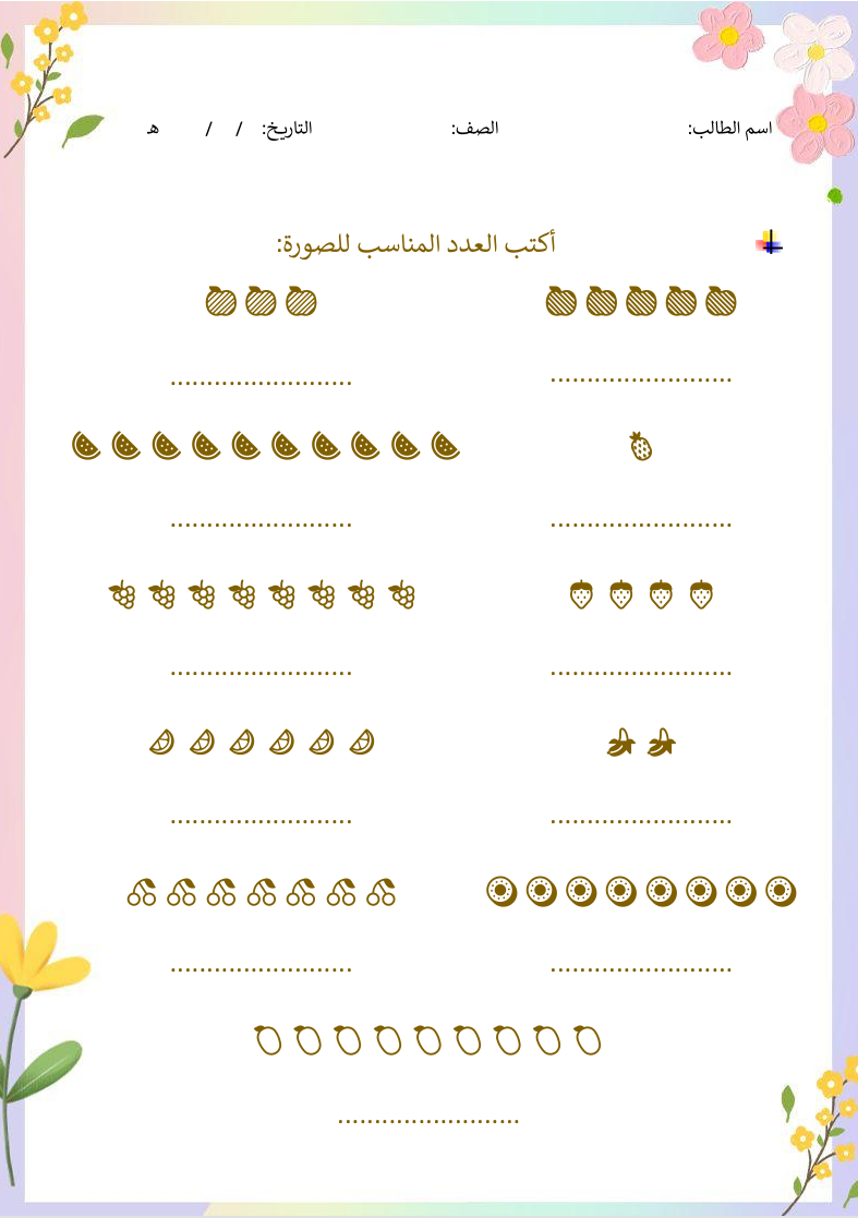 العدد و المعدود