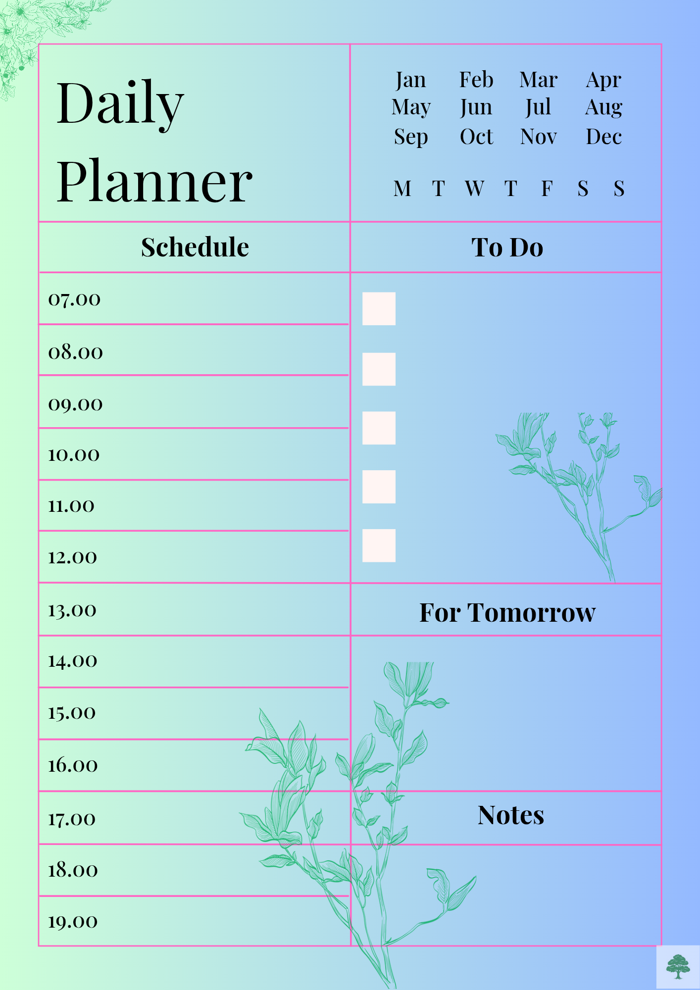 مخطط يوميات