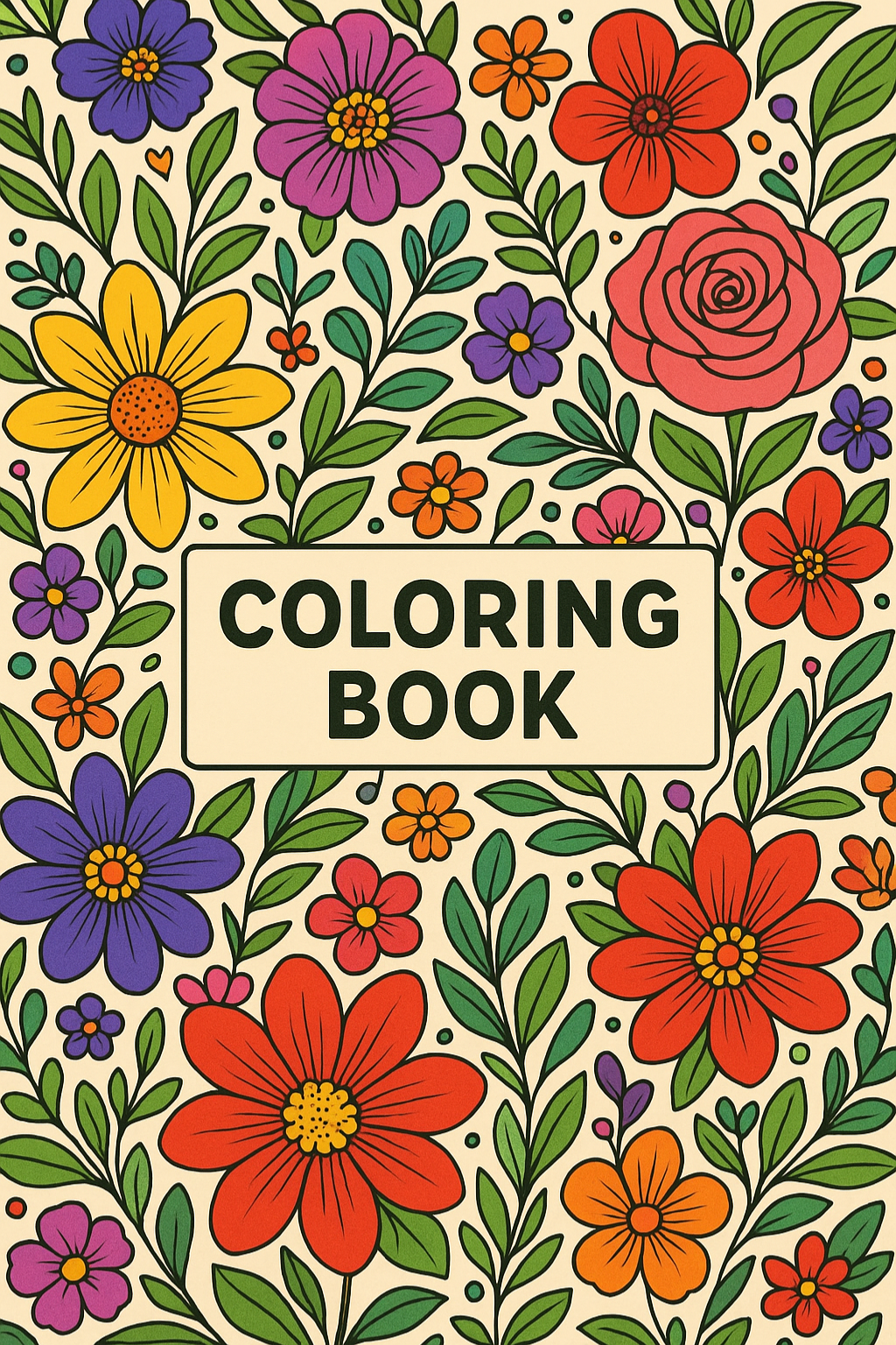 كتيب تلوين أزهار 1