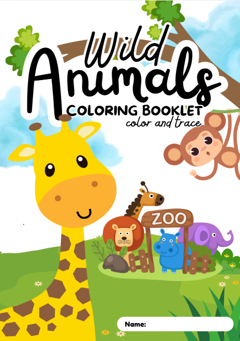 كتاب تلوين الحيوانات للأطفال – Animal Coloring Book