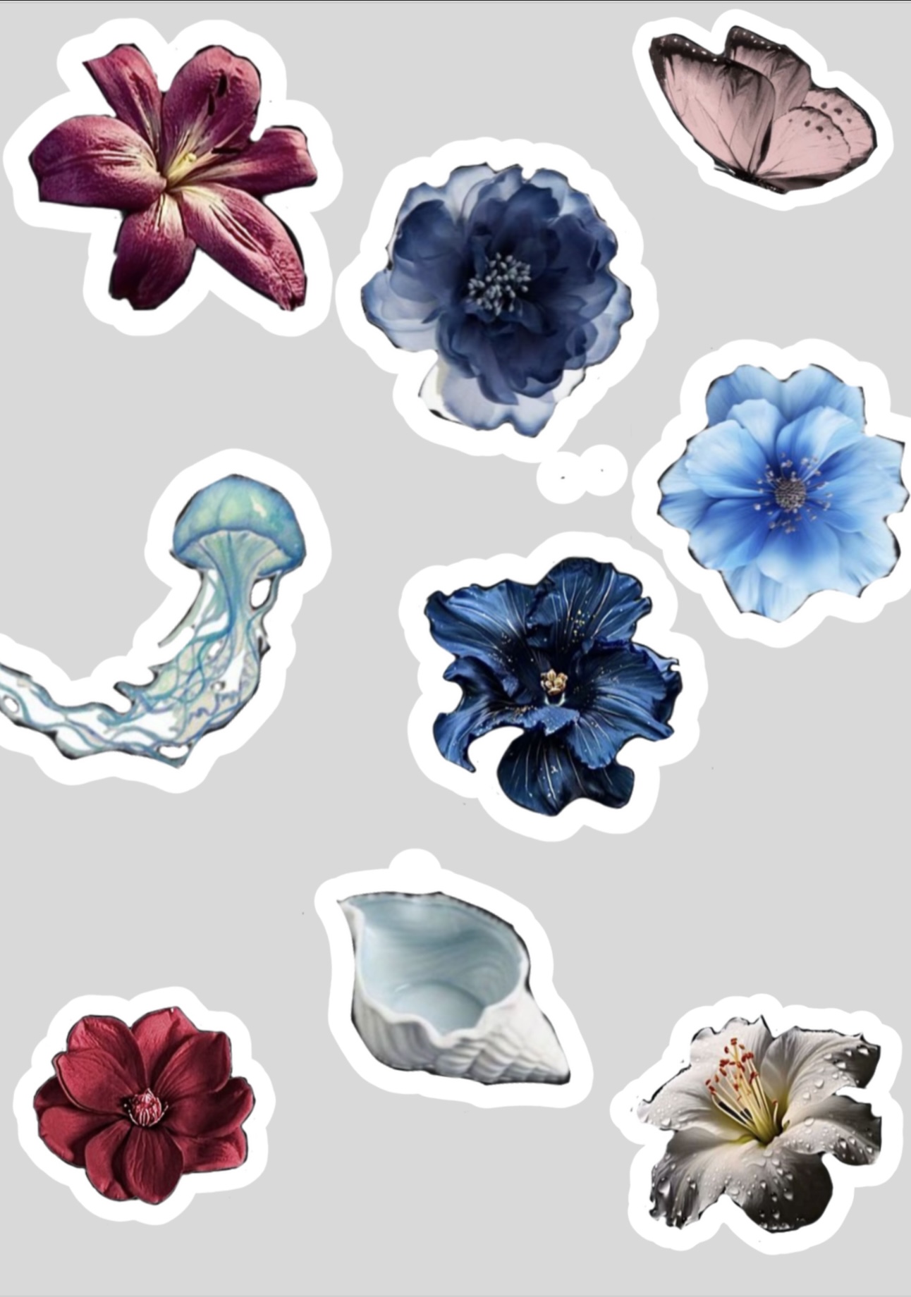 ملصقات إبداعية: كنوز الطبيعة الهادئة