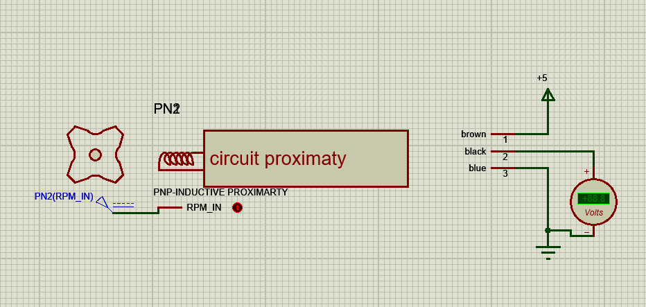 Inductive Proximity Sensor – Proteus Simulation Files (LIB + HEX + IDX)