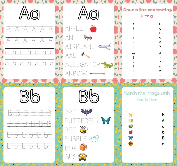 📘 ملف تعليم الأبجدية للأطفال | حروف، أشكال وألعاب ذكية