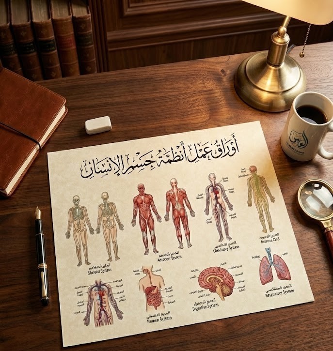 اوراق عمل انظمة جسم الانسان (الفصل الدراسي الثاني )